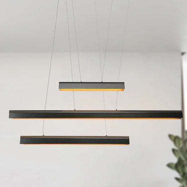 41" Black & Gold LED Chandelier for Kitchen Island