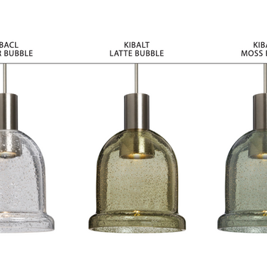 Kiba glass tints shown in a row | Besa Lighting