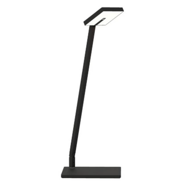Matte black Koncept Focaccia Solo LED task light with swivel base for home office workspace