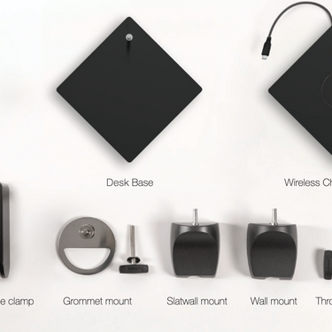Focaccia Solo LED desk lamp mounted on tabletop with touch dimming and 5000K lighting