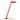 Fire red Koncept LED reading lamp with grommet mount for dorm room or creative workspace