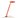Fire red Koncept LED reading lamp with grommet mount for dorm room or creative workspace