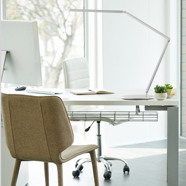 Koncept Z-Bar Pro Gen 4 silver LED desk lamp with adjustable task lighting