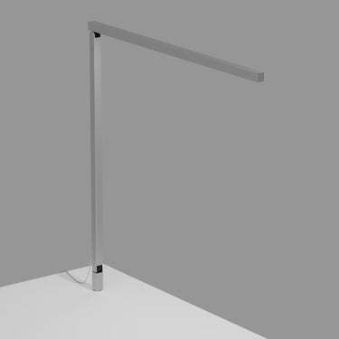 Z-Bar Solo Pro professional grade desk lamp with a stylish siilver aluminum finish.
