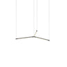 Z-Bar Trio LED pendant light in matte black finish for modern living room lighting.