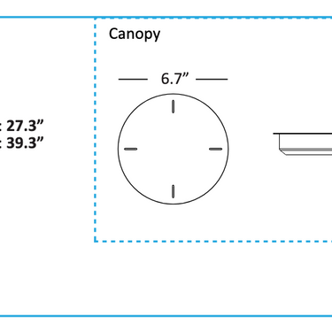 Energy-efficient LED pendant lamp with 1800 lumens output and 90 CRI color accuracy, dimensions.