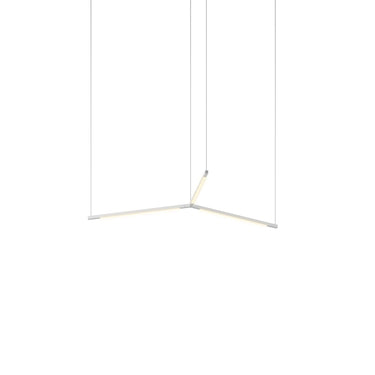Minimalist LED pendant light with slim aluminum body and 10-foot adjustable cable.