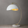 Nova of California Luna Bella Table Lamp 27 Weathered Brass Matte White Gold Leaf Shade