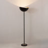 Nova of California Luna Bella Torchiere Floor Lamp Matte Black Gold Leaf Shade Weathered Brass Black
