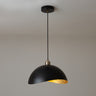 Nova of California Luna Bella Pendant Light Large Matte Black Weathered Brass