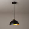 Nova of California Luna Bella Pendant Light Small Matte Black Weathered Brass