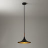 Nova of California Lodi Pendant Light Small Matte Black Walnut