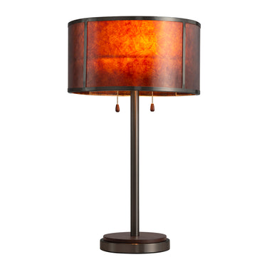 Nova of California Layers Natural Mica Table Lamp 25 Charcoal Grey Wood Gunmetal Dual Pull Chair
