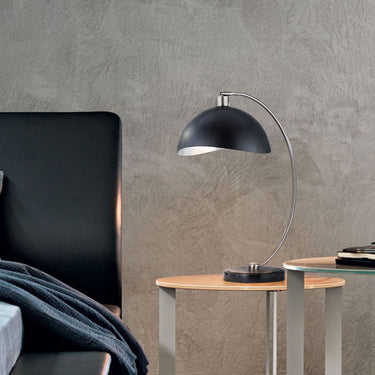 Nova of California Luna Bella Table Lamp 27 Antique Nickel Matte Black Silver Leaf Shade