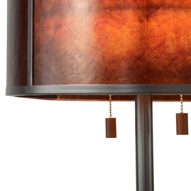 Nova of California Layers Natural Mica Table Lamp 25 Charcoal Grey Wood Gunmetal Dual Pull Chair
