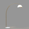 Nova of California Luna Bella Arc Floor Lamp White Gold Leaf Shade
