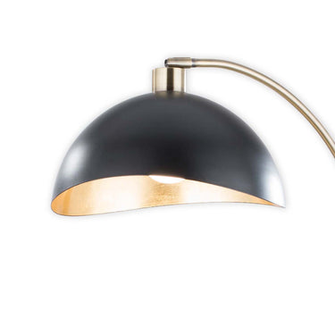 Nova of California Luna Bella Table Lamp 27 Weathered Brass Matte Black Gold Leaf Shade