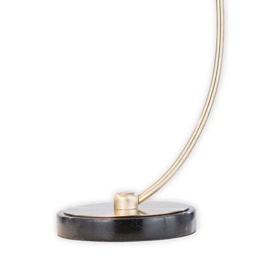 Nova of California Luna Bella Table Lamp 27 Weathered Brass Matte Black Gold Leaf Shade