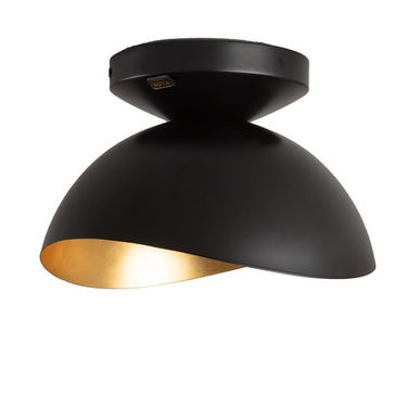 Nova Luna Bella Flush Mount, Matte Black and Gold Leaf, photo 3