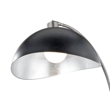 Nova of California Luna Bella Table Lamp 27 Antique Nickel Matte Black Silver Leaf Shade