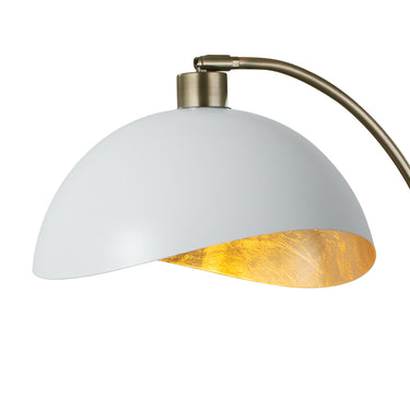 Nova of California Luna Bella Table Lamp 27 Weathered Brass Matte White Gold Leaf Shade