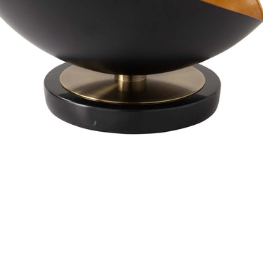 Nova of California Luna Bella Accent Table Lamp Black Gold Leaf Shade Weathered Brass Black