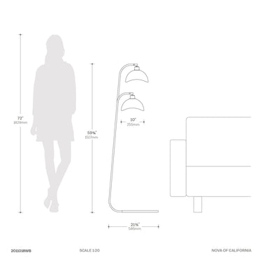 Nova Luna Bella Duo Floor Lamp, photo 6