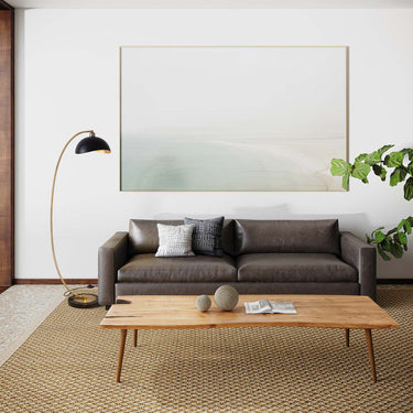 Nova of California Luna Bella Chairside Arc Floor Lamp 60 Weathered Brass Matte Black Gold Leaf Shade