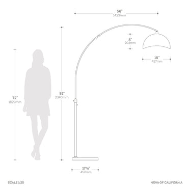 Nova Luna Bella 92" Arc Lamp, photo 5