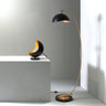 Nova of California Luna Bella Chairside Arc Floor Lamp 60 Weathered Brass Matte Black Gold Leaf Shade