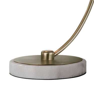 Nova of California Luna Bella Table Lamp 27 Weathered Brass Matte White Gold Leaf Shade