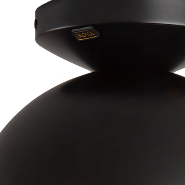 Nova Luna Bella Flush Mount, Matte Black and Gold Leaf, photo 5