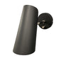 House of Troy Logan Black/Satin Nickel Wall Sconce with rolled shade