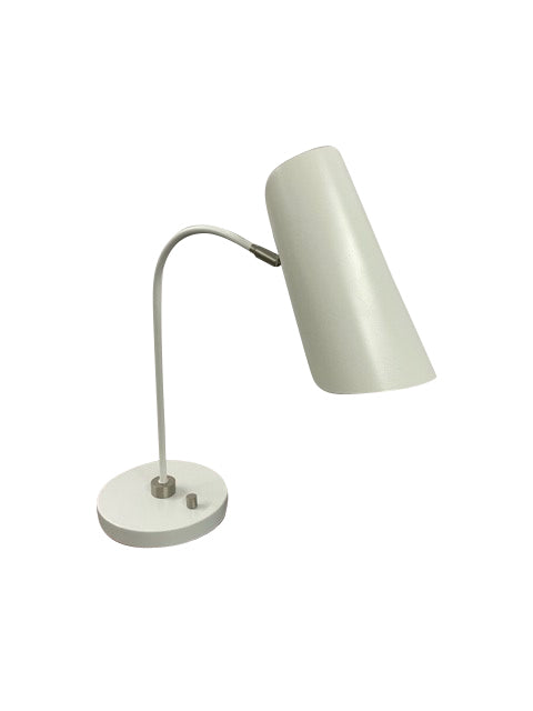 House of Troy Logan White/Satin Nickel Table Lamp with USB with rolled shade L350-WTSN