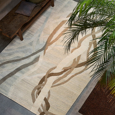 Lianes wool rug, full view