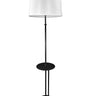 House of Troy Lyndon 69" Floor Lamp in Black with bent metal accents and metal table