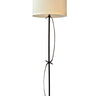 House of Troy Lyndon 65" Floor Lamp in Black with curved metal accents