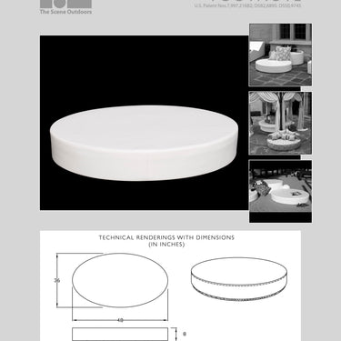 La Fete Design Furniture Footnote Oval Floor Pad at MetropolitanDecor.com