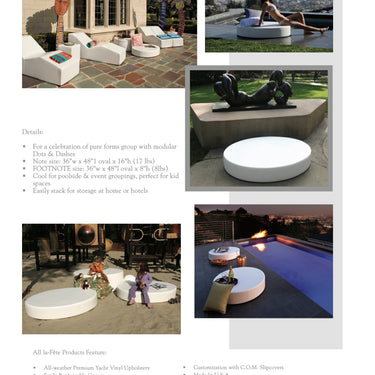 La Fête Footnote Oval Outdoor Floor Pad
