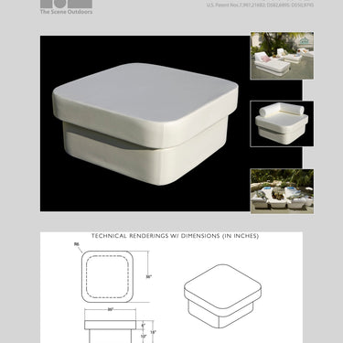 La Fête Stand Daybed Corner Outdoor Ottoman