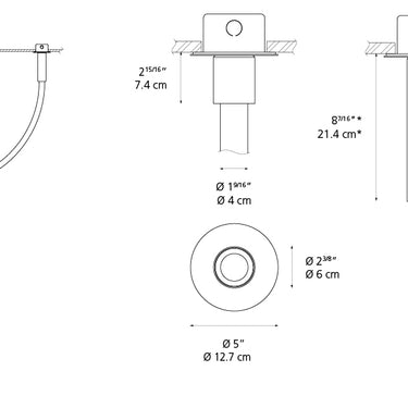 Artemide La Linea 197 inch linear LED ceiling light, flexible tube design for modern residential and hospitality interiors