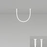 Artemide La Linea LED ceiling light in white, flexible linear tube design by BIG, 3000K modern architectural lighting