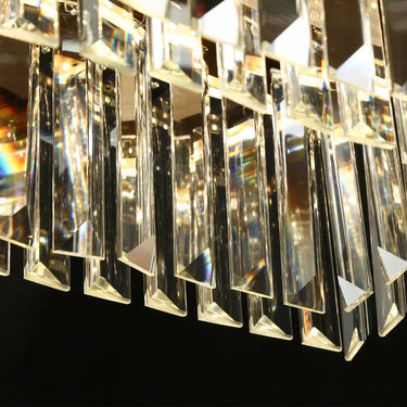 Art Deco style crystal pendant light with LED lights