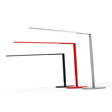 Modern desk lamp with integrated LED and clean linear design by Koncept