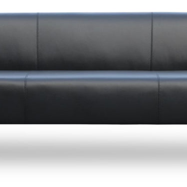 Soho Concept Laguna upholstered sofa with padded seat and stainless steel frame in black finish