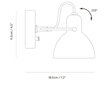Seed Design Laito Mini Wall Lamp Chrome