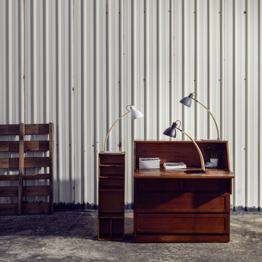 Seed Design Laito Wood Table Lamp Gray