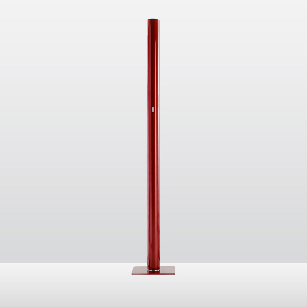 Artemide Ilio 68 LED Floor Lamp Finish Red Color Temperature 3000K