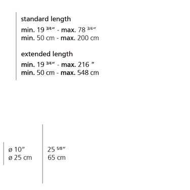Line drawing with measurements – Led Net Pendant Light