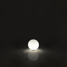 Modern Dioscuri white glass table lamp for bedrooms, reception areas, and upscale lounges